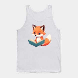 fox reading a book Tank Top